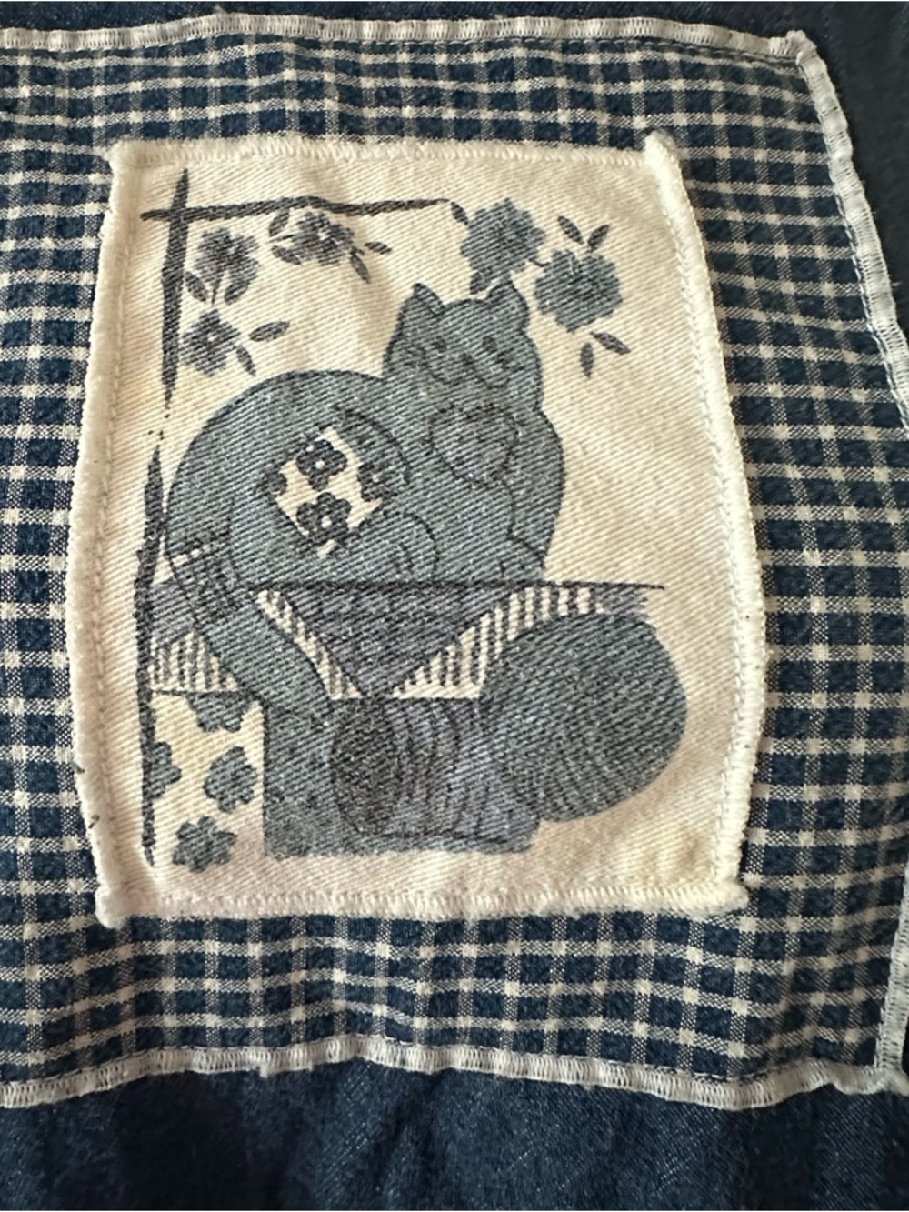 Bobbie Brooks gingham checkered denim long dress with CAT women’s S vintage - Picture 3 of 10